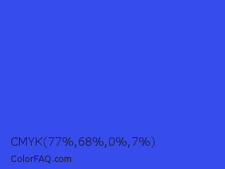 CMYK 77,68,0,7 Color Image