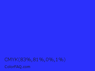 CMYK 83,81,0,1 Color Image