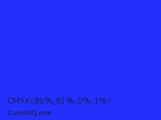 CMYK 86,81,0,1 Color Image
