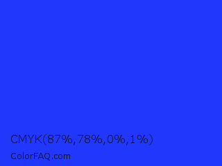 CMYK 87,78,0,1 Color Image