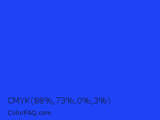 CMYK 88,73,0,3 Color Image