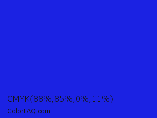 CMYK 88,85,0,11 Color Image
