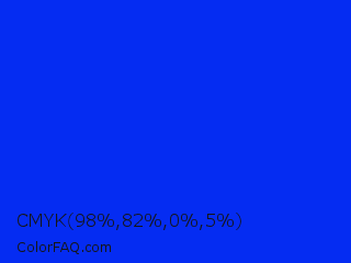 CMYK 98,82,0,5 Color Image