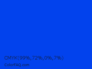 CMYK 99,72,0,7 Color Image
