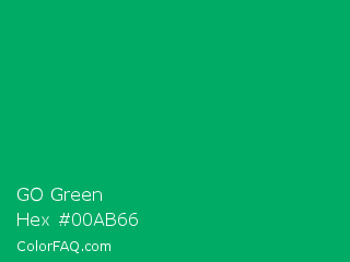 GO Green Color Chip Paint Chip