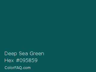 Deep Sea Green Color Chip Paint Chip
