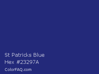 St Patricks Blue Color Chip Paint Chip