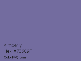 Kimberly Color Chip Paint Chip