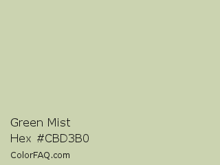 Green Mist Color Chip Paint Chip