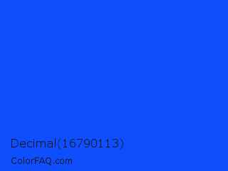 Decimal 16790113 Color Image