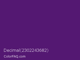 Decimal 2302243682 Color Image