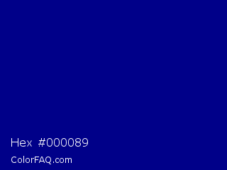 Hex #000089 Color Image