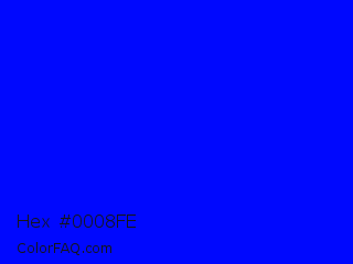 Hex #0008fe Color Image