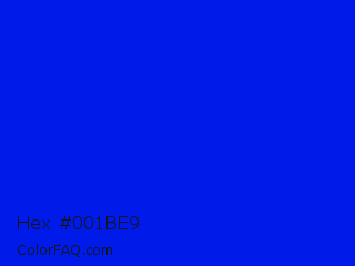 Hex #001be9 Color Image