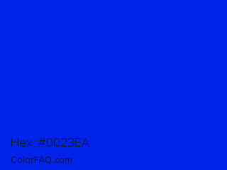 Hex #0023ea Color Image