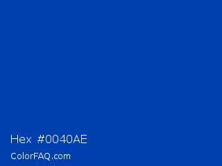 Hex #0040ae Color Image