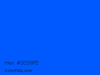 Hex #0059fe Color Image