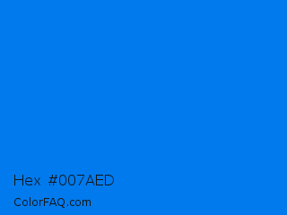 Hex #007aed Color Image