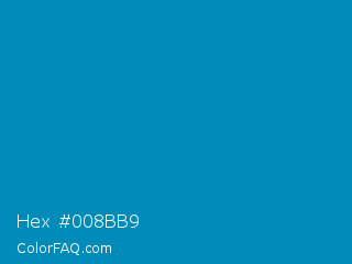 Hex #008bb9 Color Image