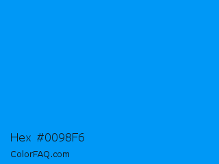 Hex #0098f6 Color Image