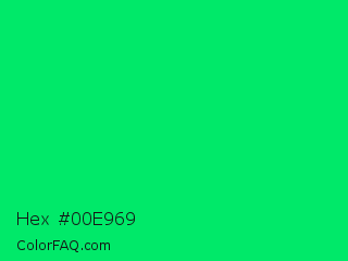 Hex #00e969 Color Image