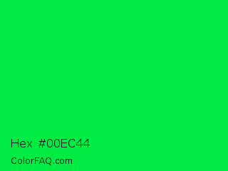 Hex #00ec44 Color Image