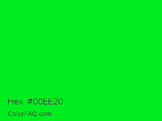 Hex #00ee20 Color Image