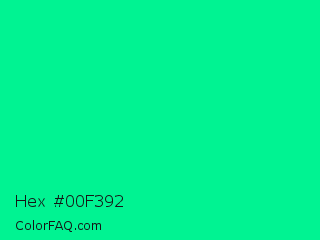 Hex #00f392 Color Image