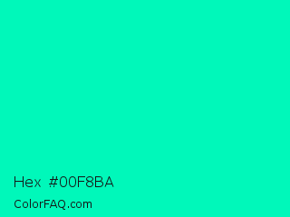 Hex #00f8ba Color Image
