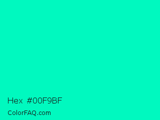 Hex #00f9bf Color Image