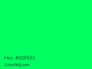 Hex #00fe61 Color Image