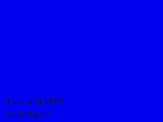 Hex #0101f0 Color Image