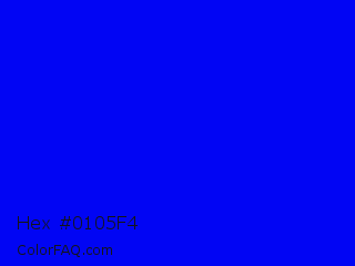 Hex #0105f4 Color Image