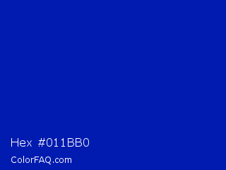 Hex #011bb0 Color Image