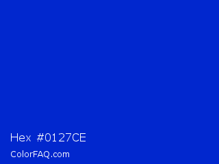 Hex #0127ce Color Image