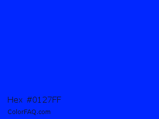Hex #0127ff Color Image