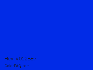 Hex #012be7 Color Image