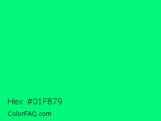 Hex #01f879 Color Image