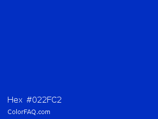 Hex #022fc2 Color Image
