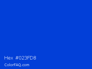 Hex #023fd8 Color Image
