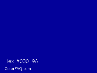 Hex #03019a Color Image