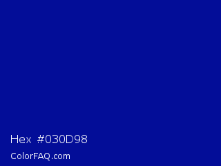 Hex #030d98 Color Image