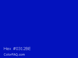 Hex #0312be Color Image
