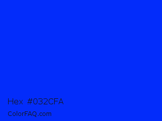 Hex #032cfa Color Image
