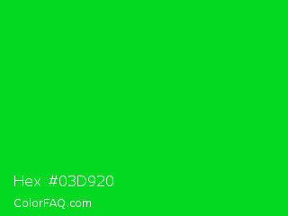 Hex #03d920 Color Image