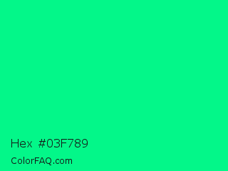 Hex #03f789 Color Image