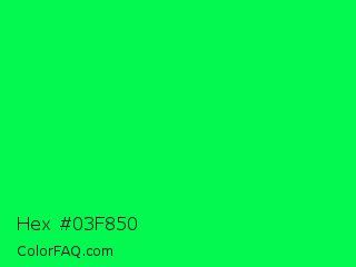 Hex #03f850 Color Image