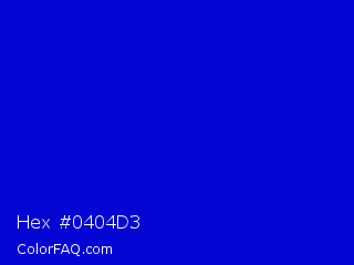 Hex #0404d3 Color Image