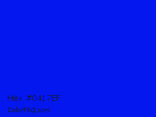 Hex #0417ef Color Image