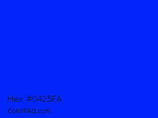 Hex #0425fa Color Image